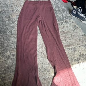 Women's Ribbed Mauve Pants